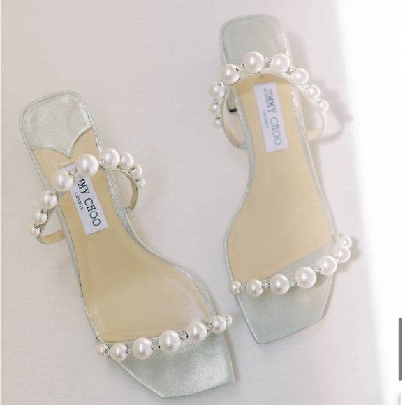 Jimmy Choo Pearl Heeled Leather Sandals - Picture 1 of 3